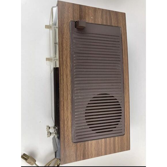 Vintage General Electric Alarm Clock Radio C-555A Retro Wood Mid Mod NOT WORKING - Picture 5 of 11